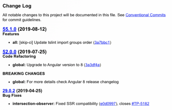 Ryanair common component changelog